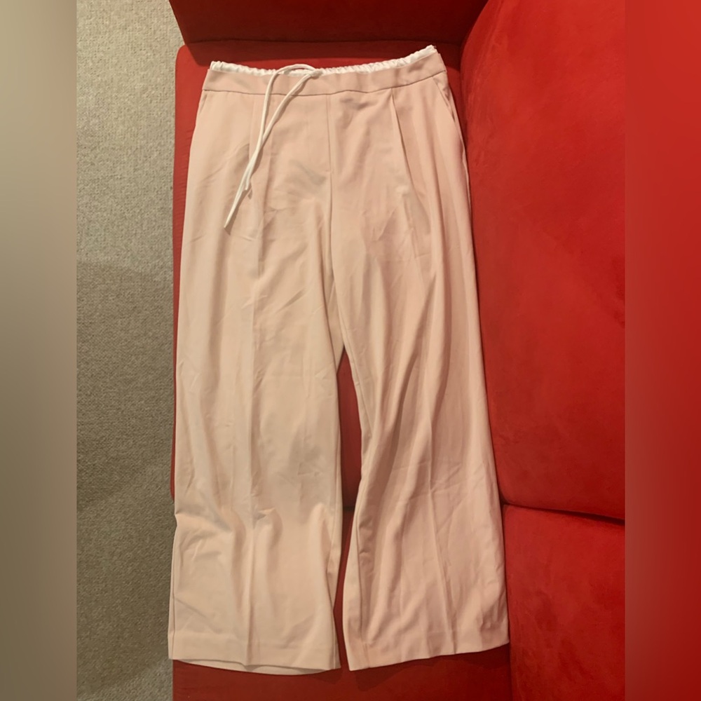 Zara DOUBLE WAIST WIDE LEG PANTS - Picture 10 of 13